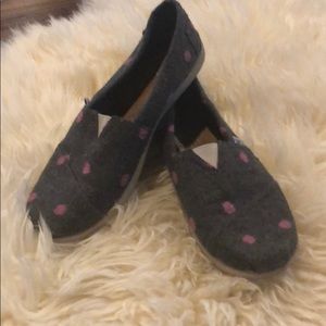 TOMS gray and purple wool